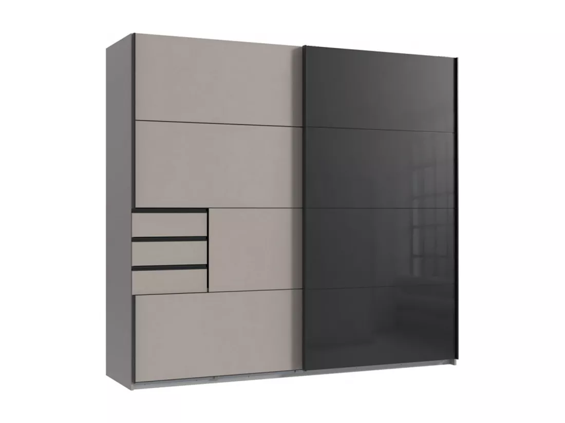 Chambre à coucher complète adulte ( lit adulte 160 x 200 cm+ Commode combinée + tables de chevet+ Armoire)