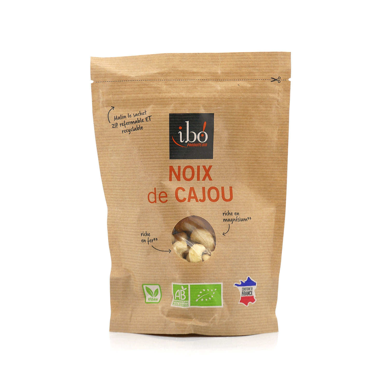 Noix de cajou bio non grillées non salées