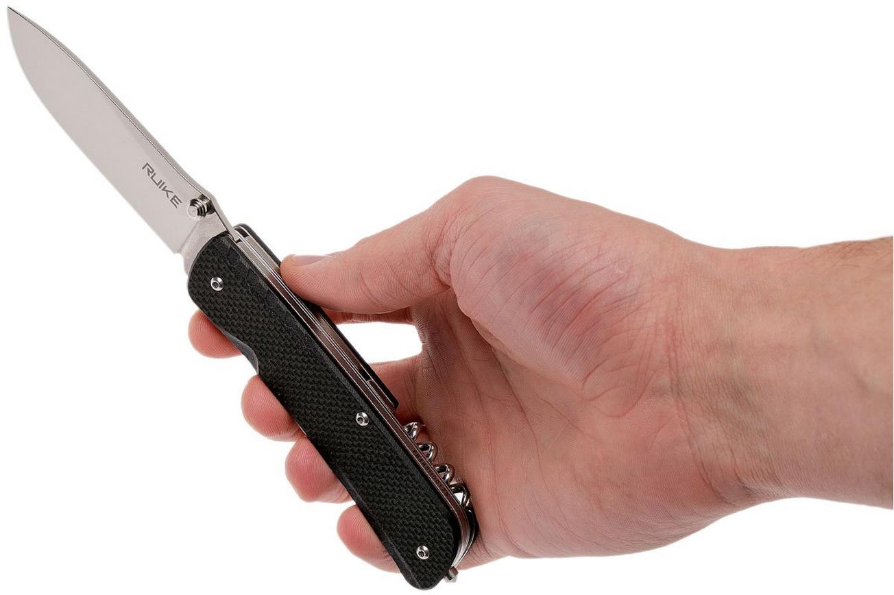 Ruike LD21-B Trekker zakmes, zwart