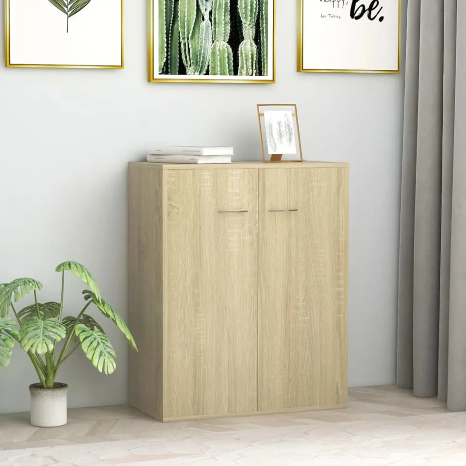 vidaXL - Dressoir - Bruin - Bewerkt hout
