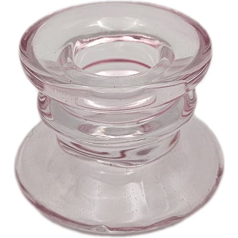 Lysestage H: 3 cm - rosa