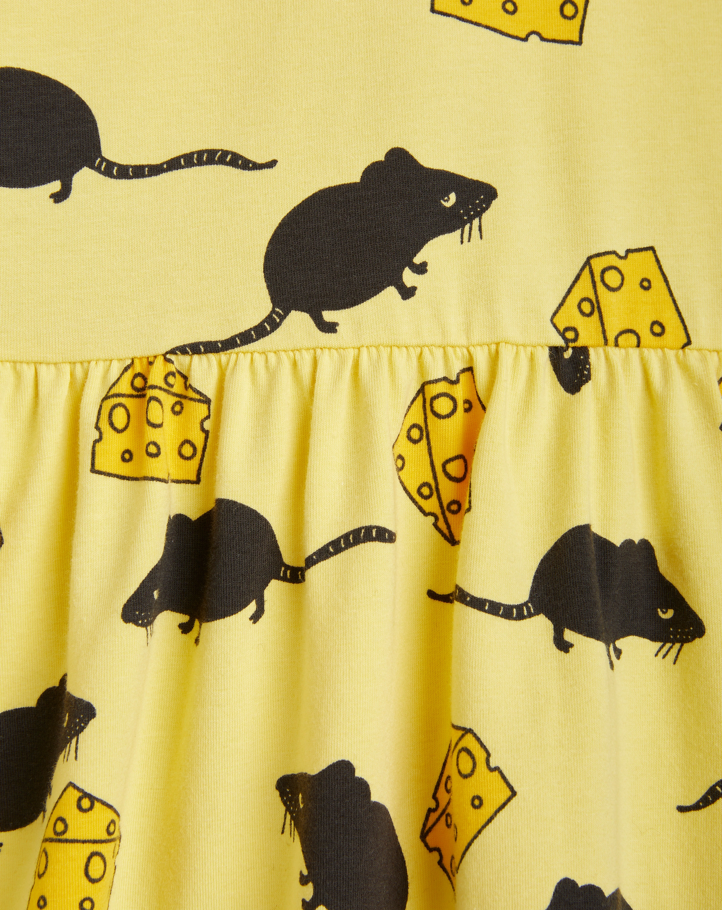 Kurzarmkleid MOUSE AOP in yellow