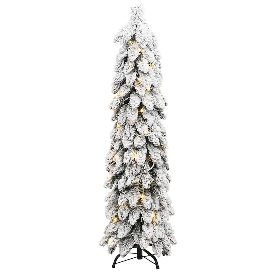 vidaXL Kunstkerstboom met verlichting en sneeuw 80 LED's 150 cm
