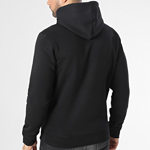 Sweat Capuche Logo Noir Blanc Vert Fluo