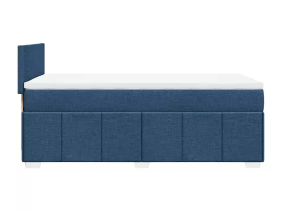 Sommier à lattes de lit avec matelas Bleu 90x190 cm Tissu