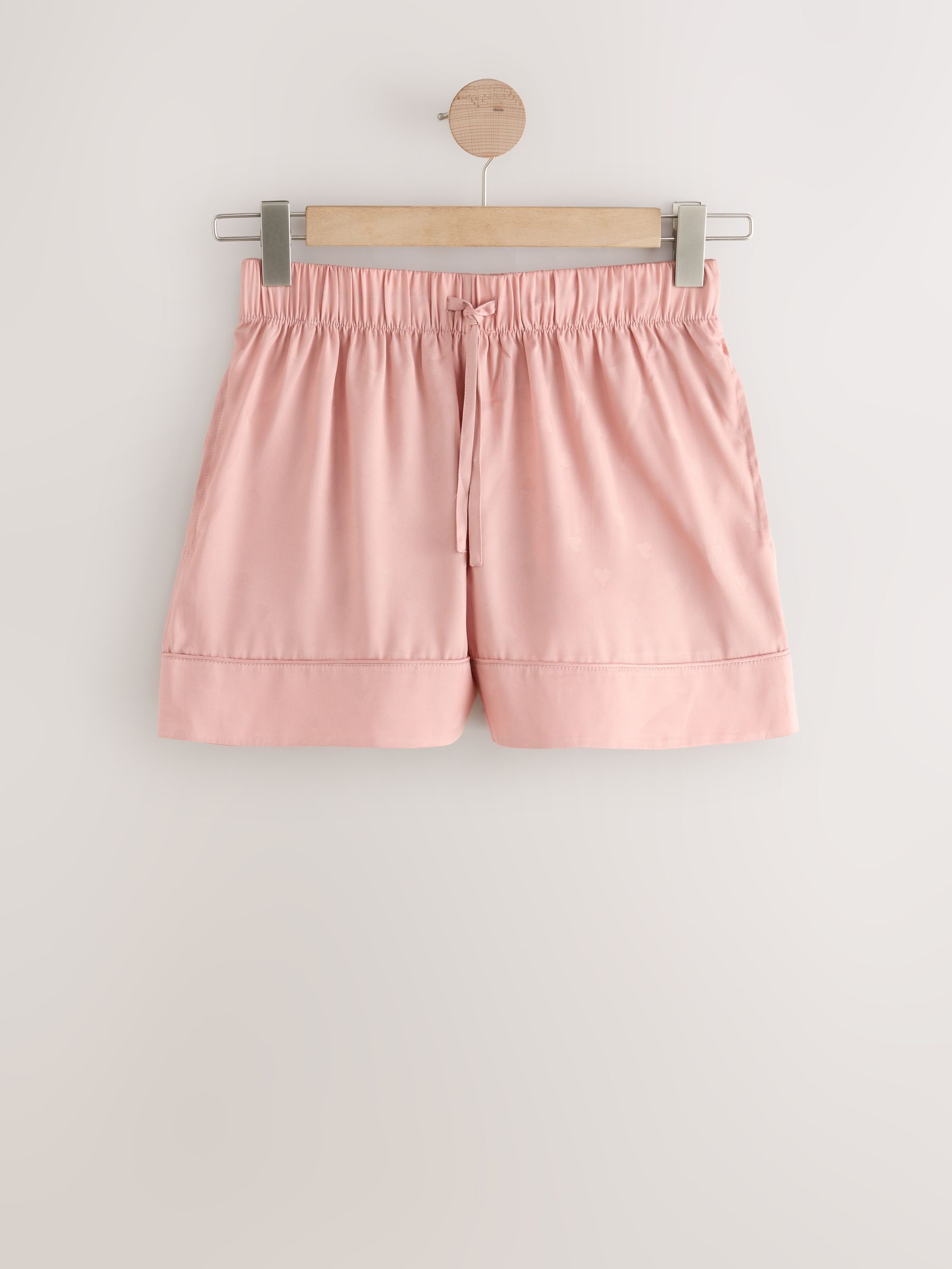 Roze - Satin Jacquard Pyjama Shorts