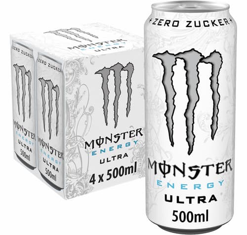 Monster Energy Ultra White Zero Zucker 4 x 0,5l (Dose EINWEG)