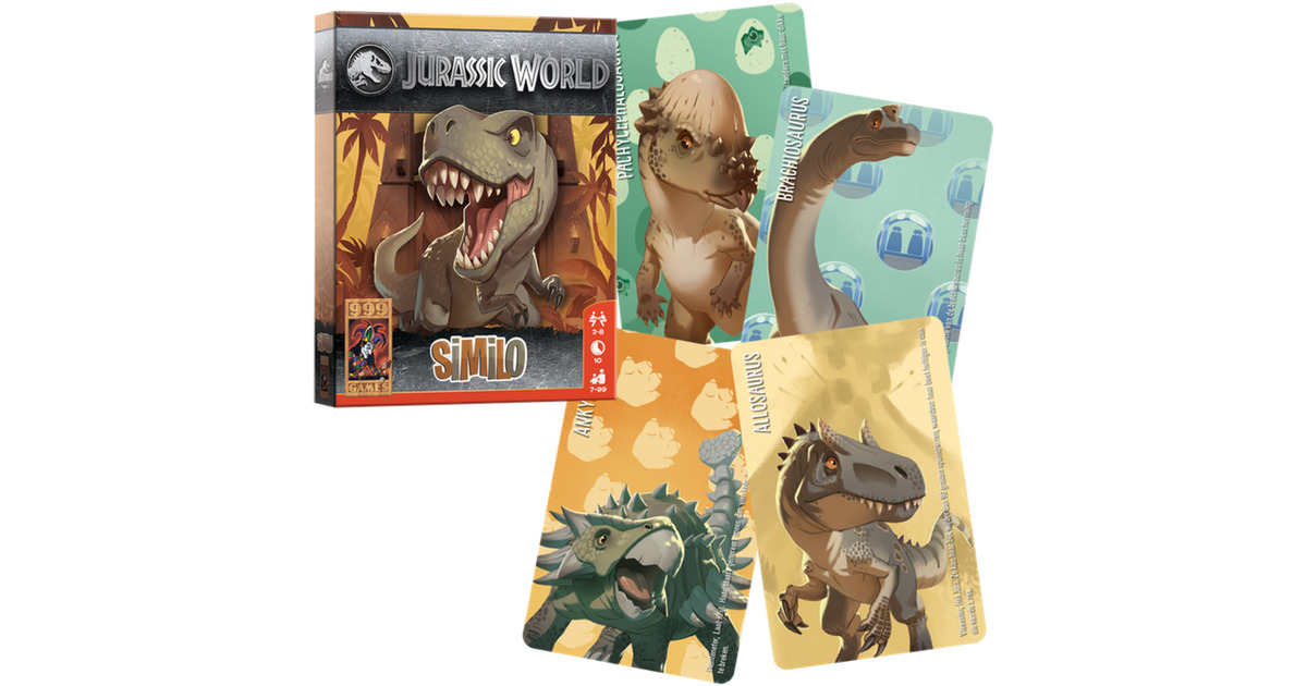 999 GamesSimilo: Jurassic World Kaartspel  (Nederlands, 2 - 8 spelers, 10 minuten, vanaf 7 jaar)