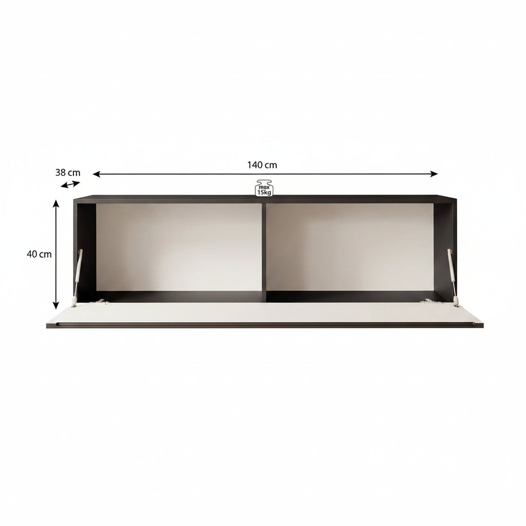 Venica - TV-Meubel - Mat zwart - 140 cm