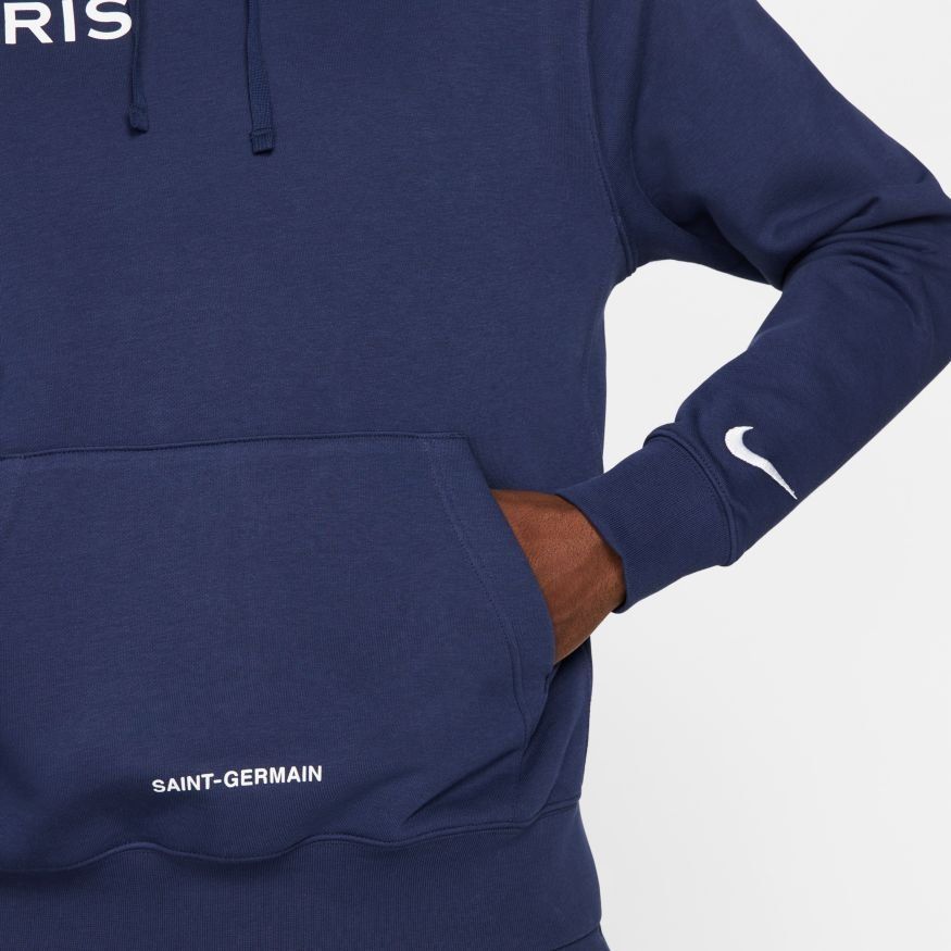 Paris Saint-Germain Sweat à Capuche Fleece - Bleu Marine/Blanc