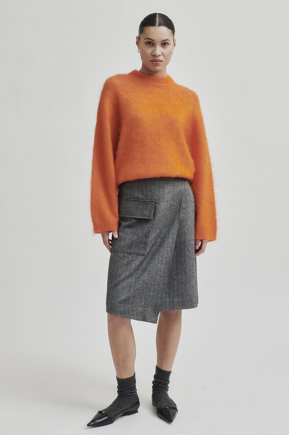 Second Female Waleria Wool Skirt Black