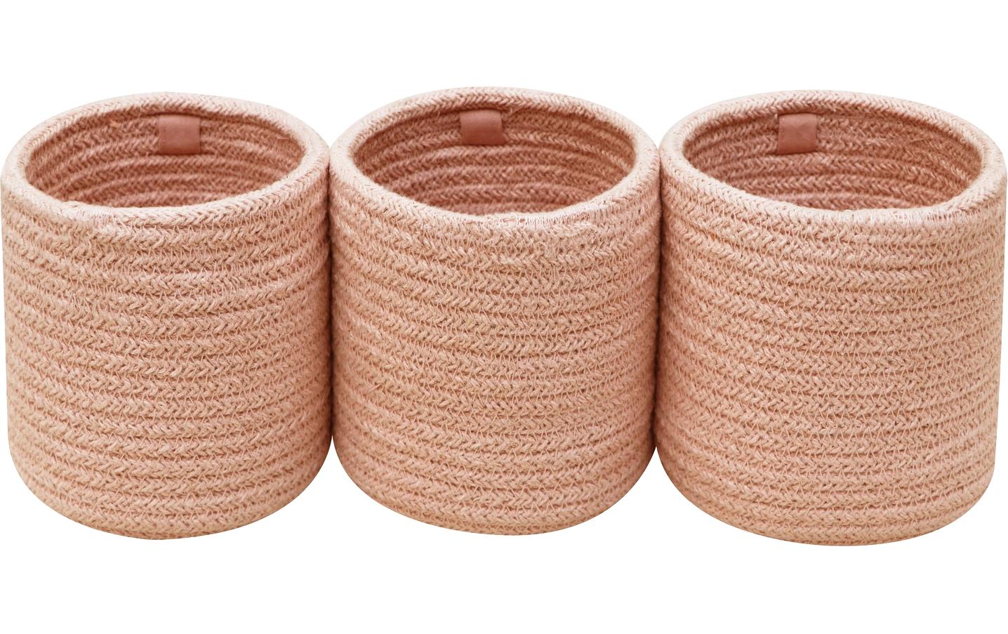 Spielzeugkorb 3er Set Vintage NudeKrippenkorb im Vintage-Design