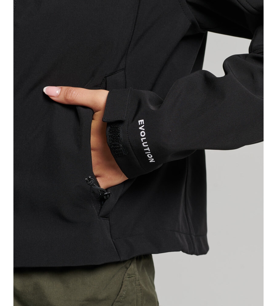 Jaqueta Softshell com Capuz Superdry Code Trekker Preta