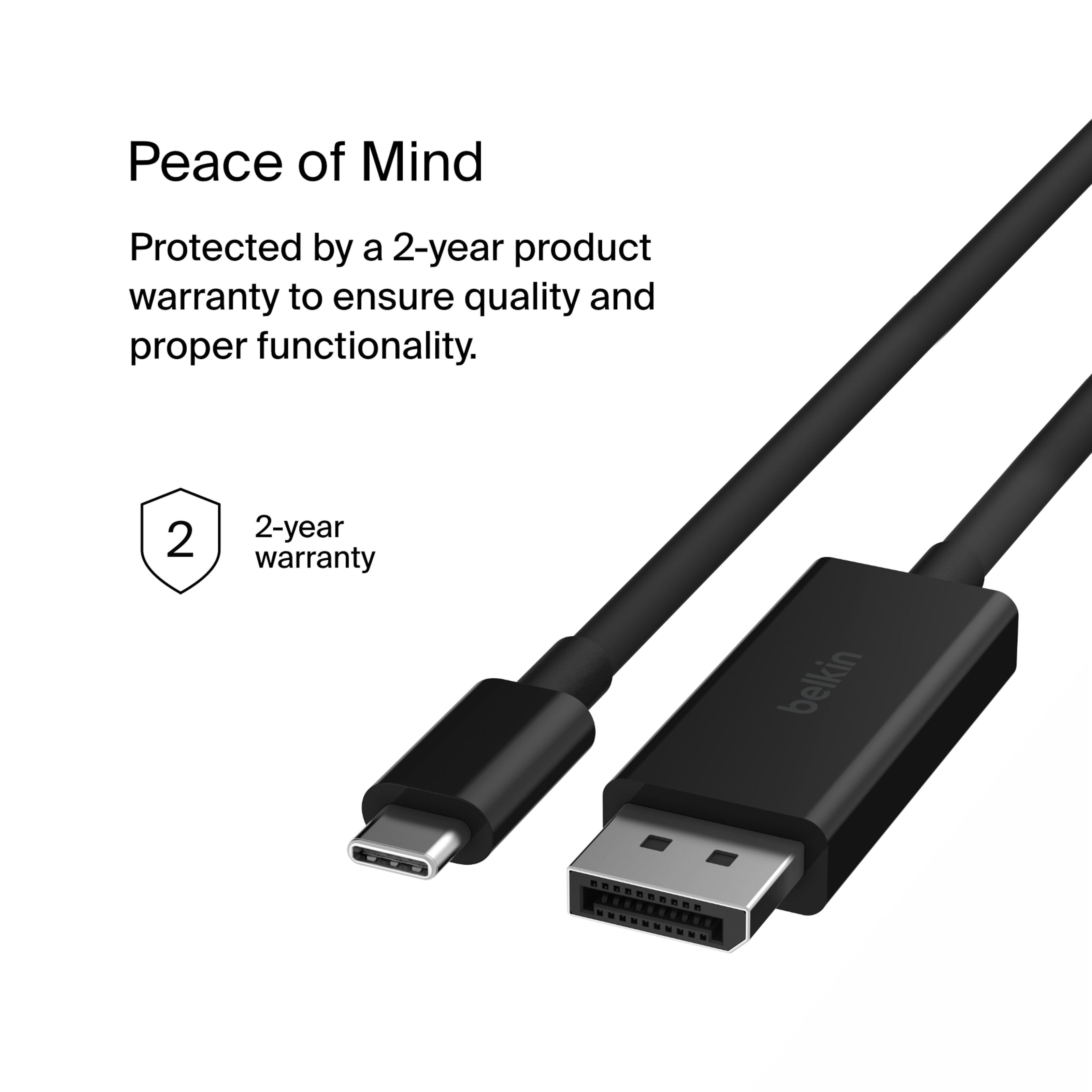 Belkin USB-C-kabel til Displayport 8K/60 Hz 2 m