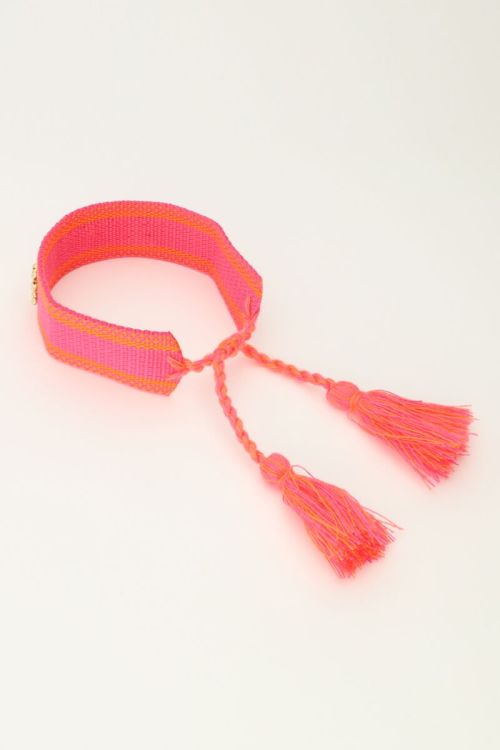 Roze bohemian armband amour