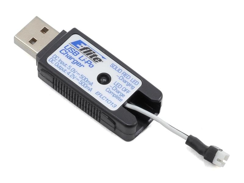 E-flite USB-Ladegerät LiPo 1S 3.7 V UMX USB Ladegerät für kleine 1S LiPo Akkus