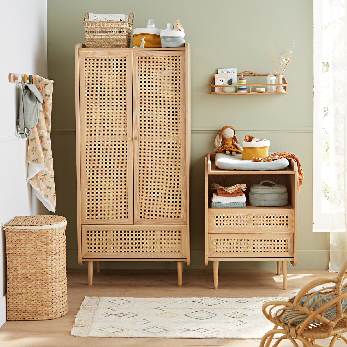 LA REDOUTE INTERIEURS<br>Roupeiro infantil em rattan, Tempa