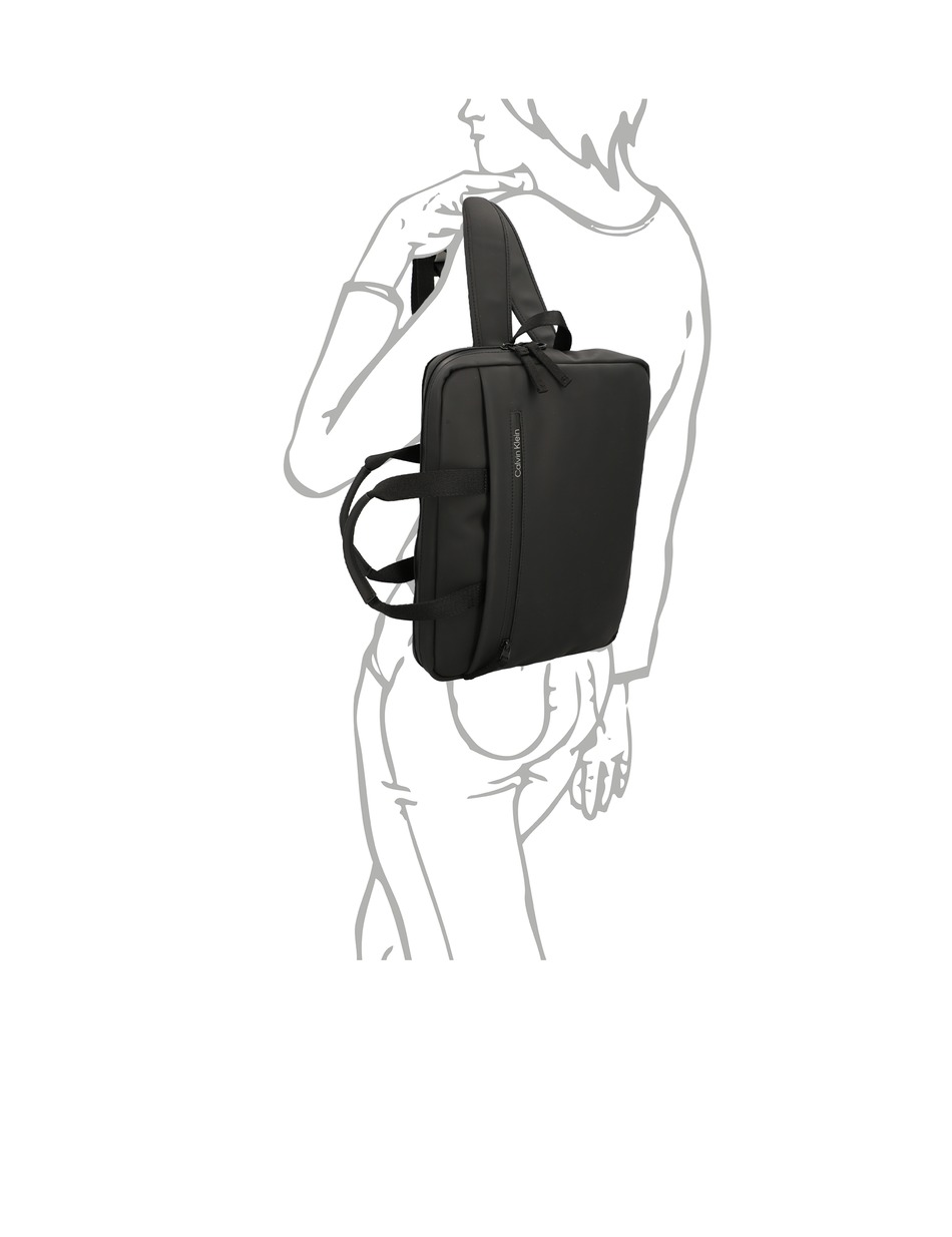 RUBBERIZED SLIM CONV LAPTOP BAG