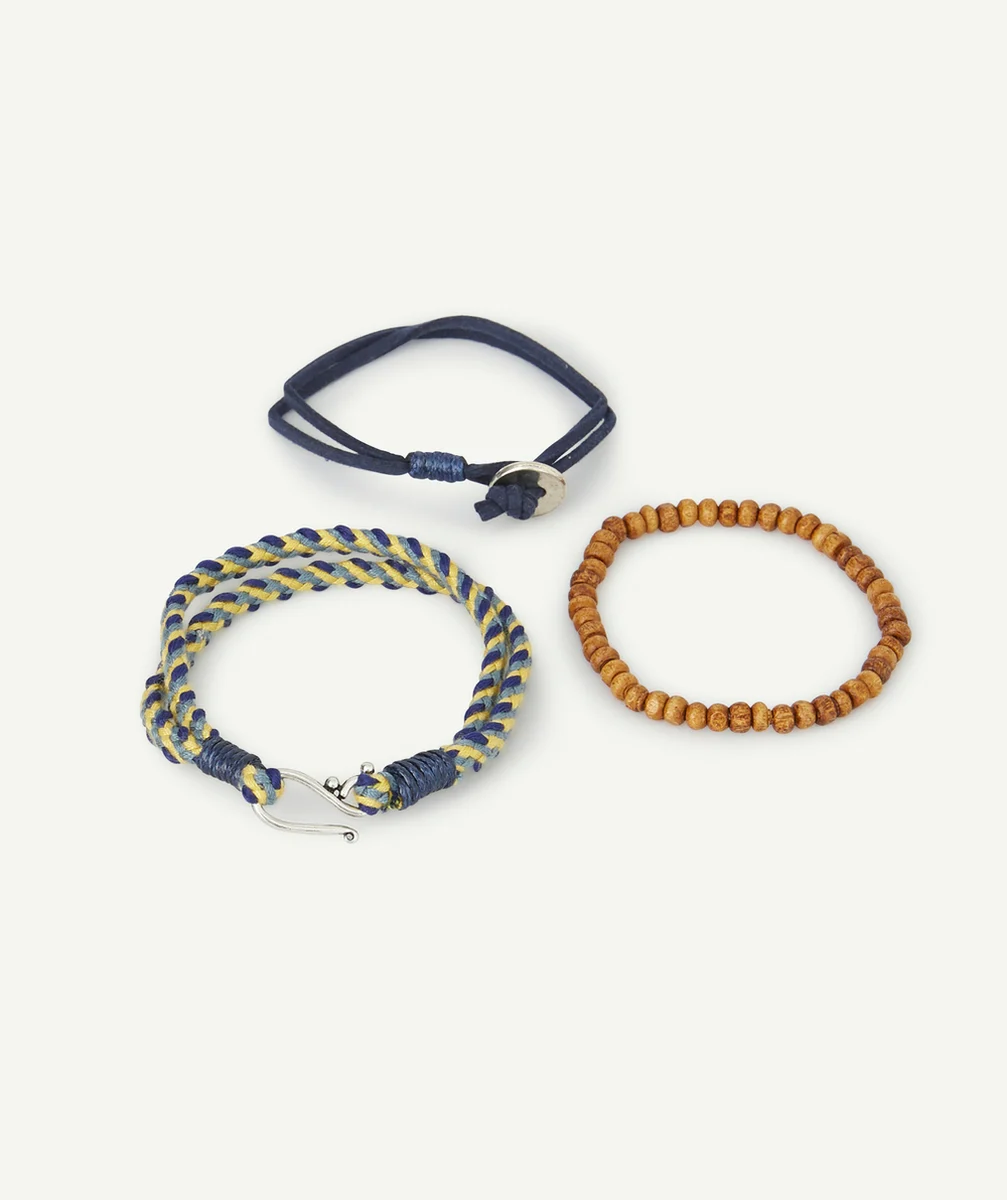LOT DE 3 BRACELETS STYLE MARIN GARÇON