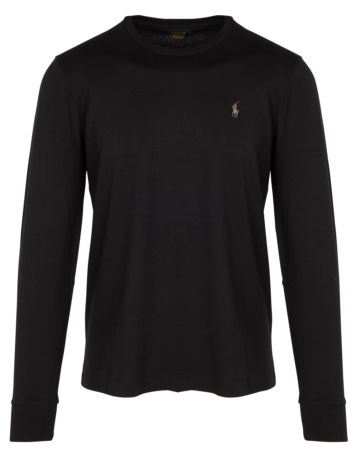 Tee-shirt col rond slim-fit en coton | Noir