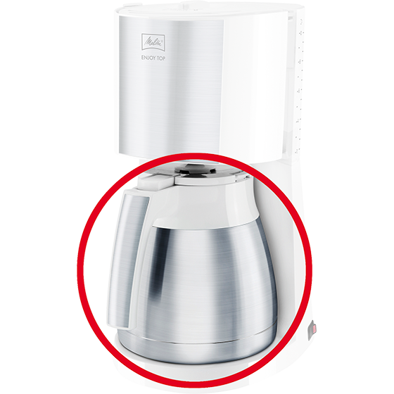 Thermkanne in weiß, Look® V Perfection & Timer, Enjoy® Top Therm & Steel