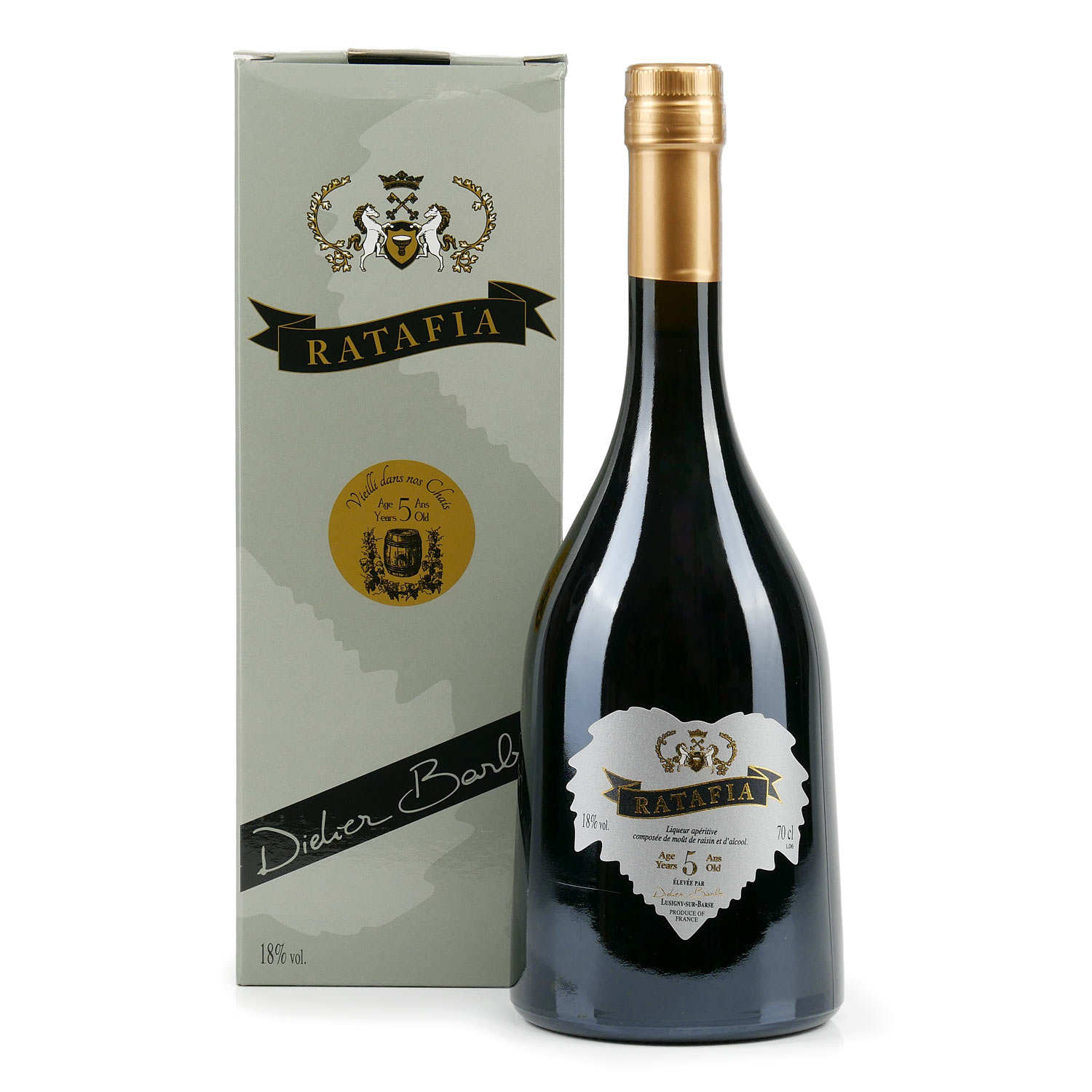 Vieux Ratafia 5 ans d'âge dans son coffret - Affiné en fût de chêne