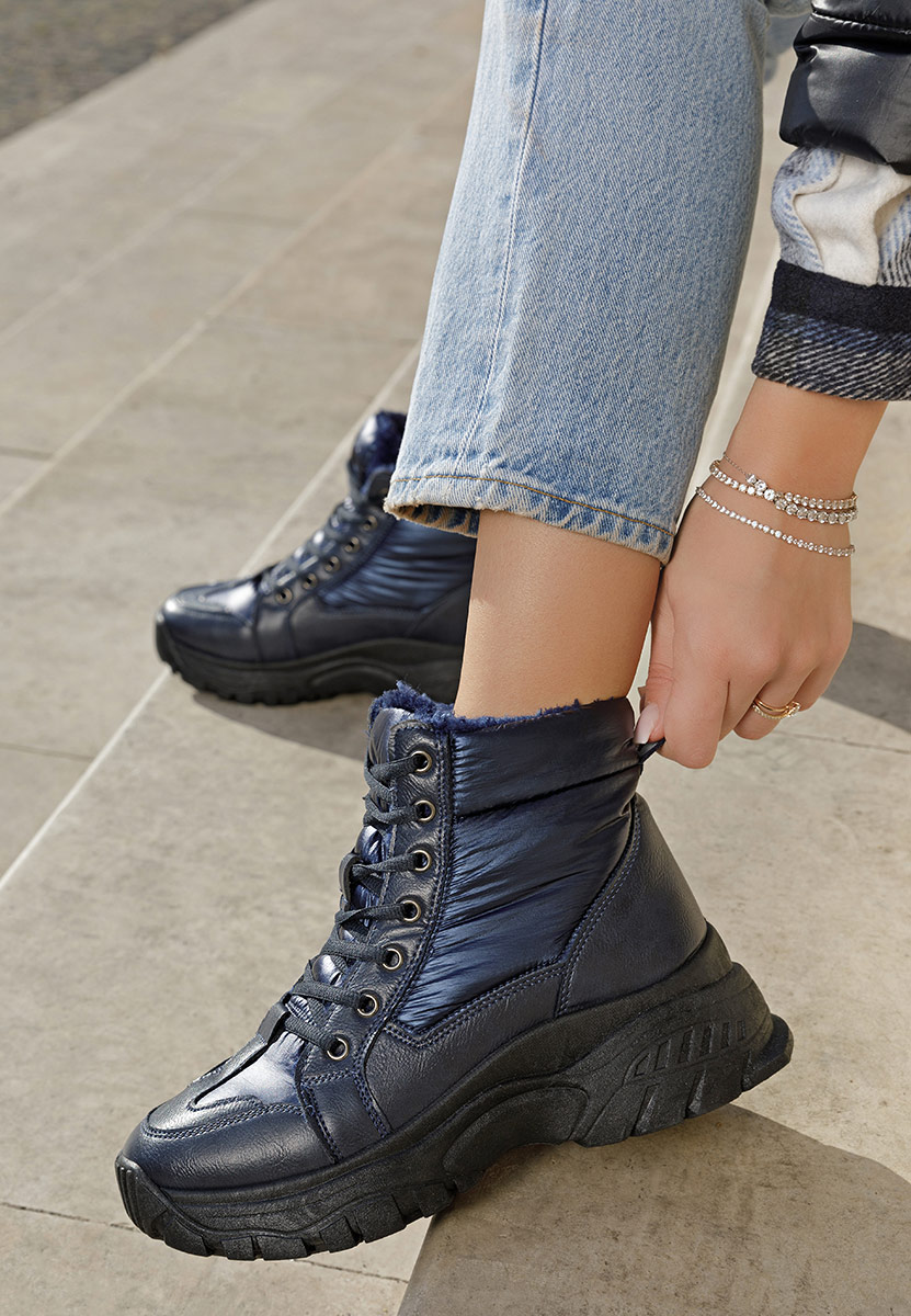 Baskets montantes marine Macey