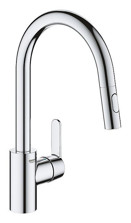 Mitigeur de cuisine medium chromé avec douchette Grohe