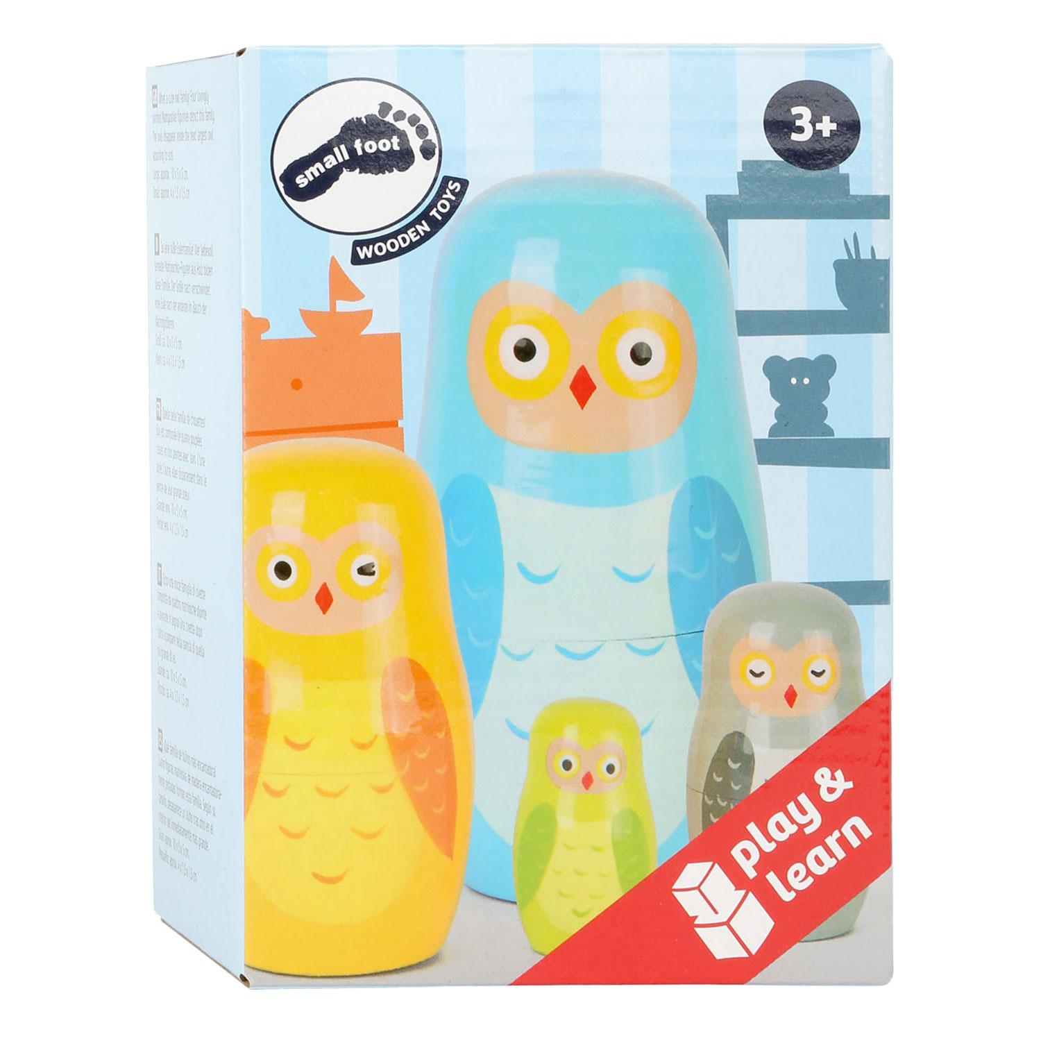 Small Foot - Houten Matroesjka Poppen Uilen Familie