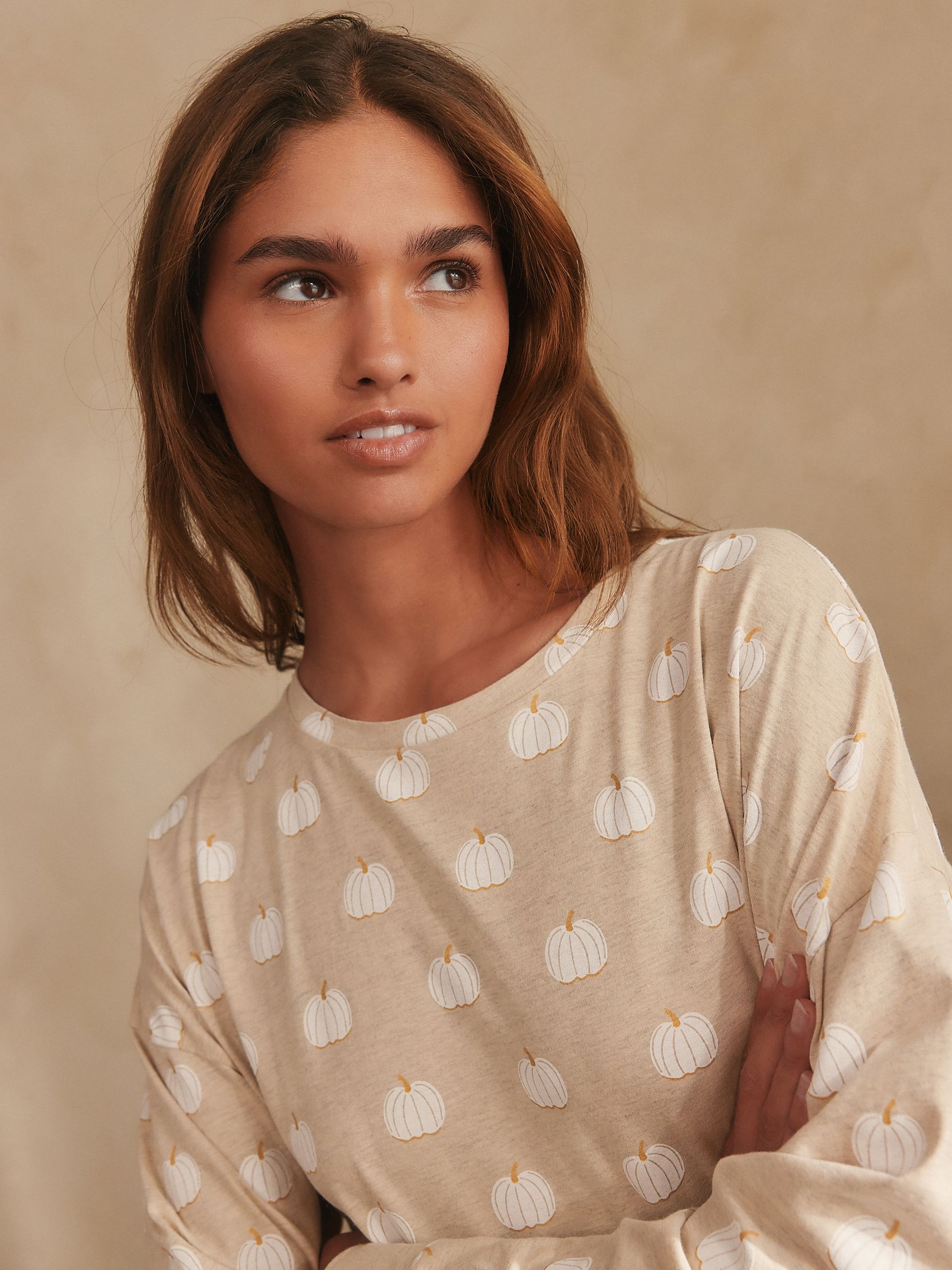 Havermout Pompoen - Pyjama met lange mouwen