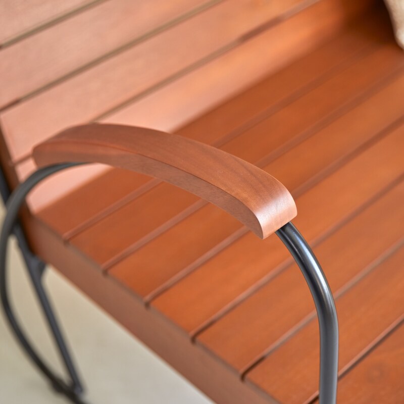 Banc Key Wood en acacia massif, 3 places