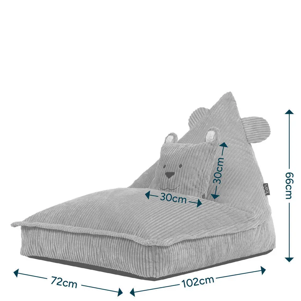 icon - Kinderzitzak Stoel Konijn - Ribfluweel - Roze