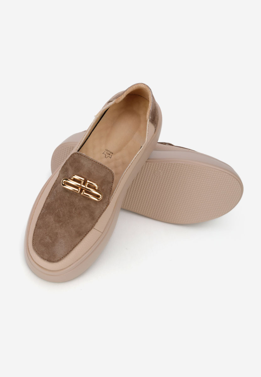Mocassins semelle epaisse bruns Graziella