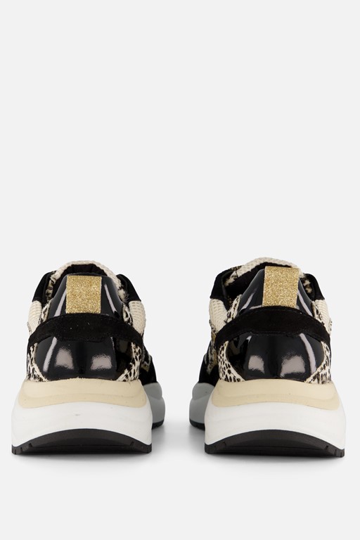 PS Poelman Sneakers zwart Textiel