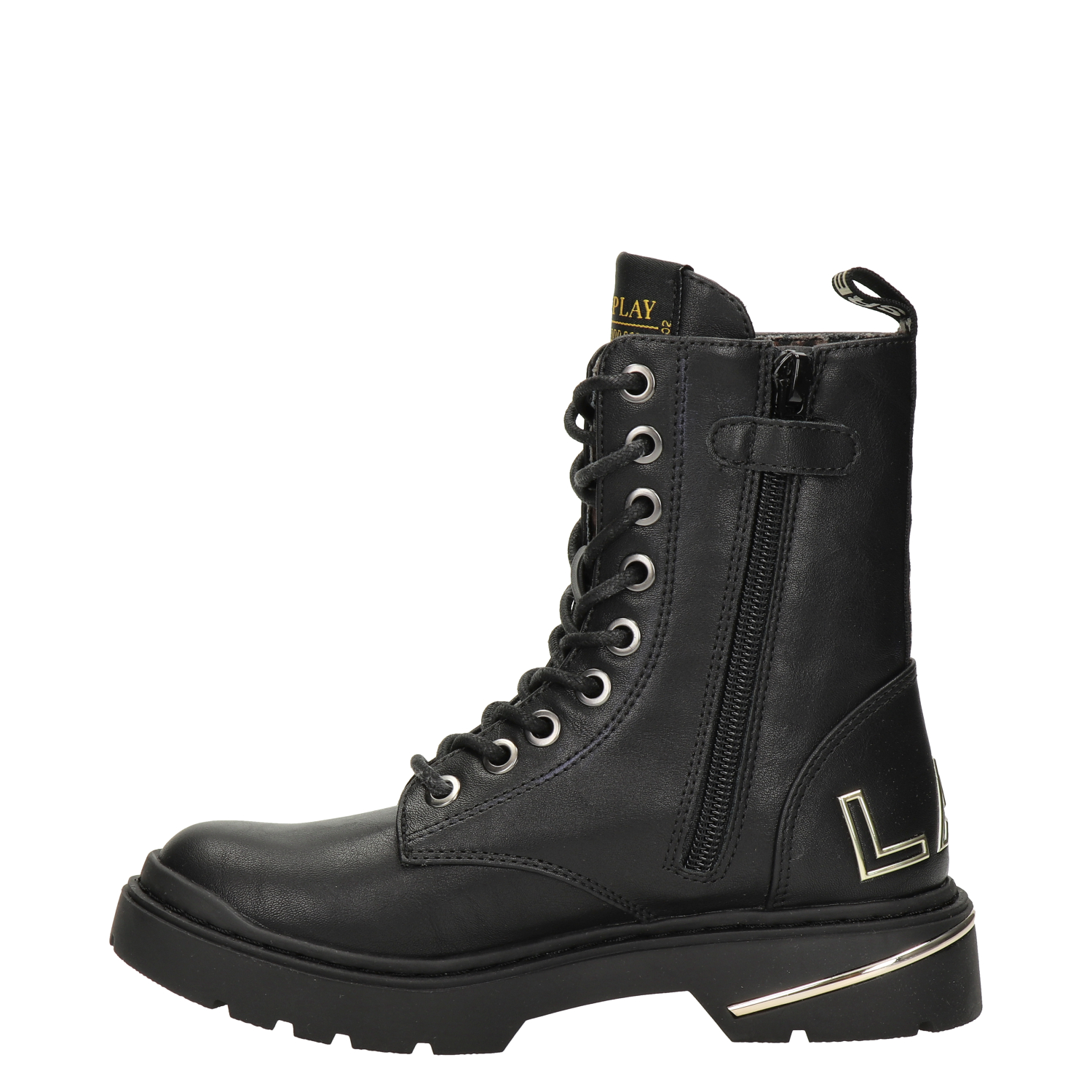 Joplin 8 meisjes veterboot Replay Zwart