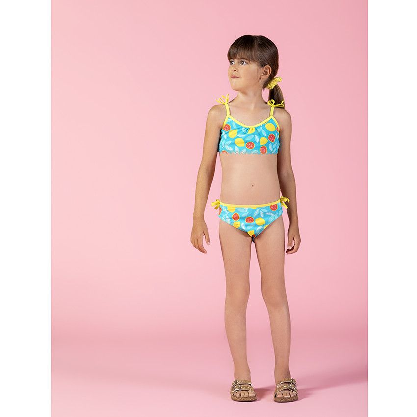 Maillot de bain 2 pièces imprimé fruits - Bleu marine