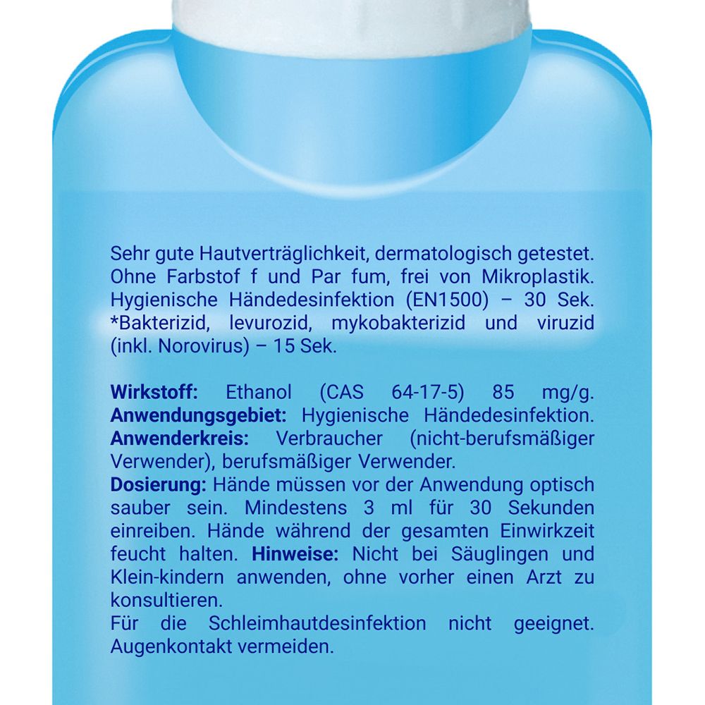 Sterillium foam extra care, der erste pflegende Desinfektionsschaum, der die Hände schon während der Desinfektion pflegt