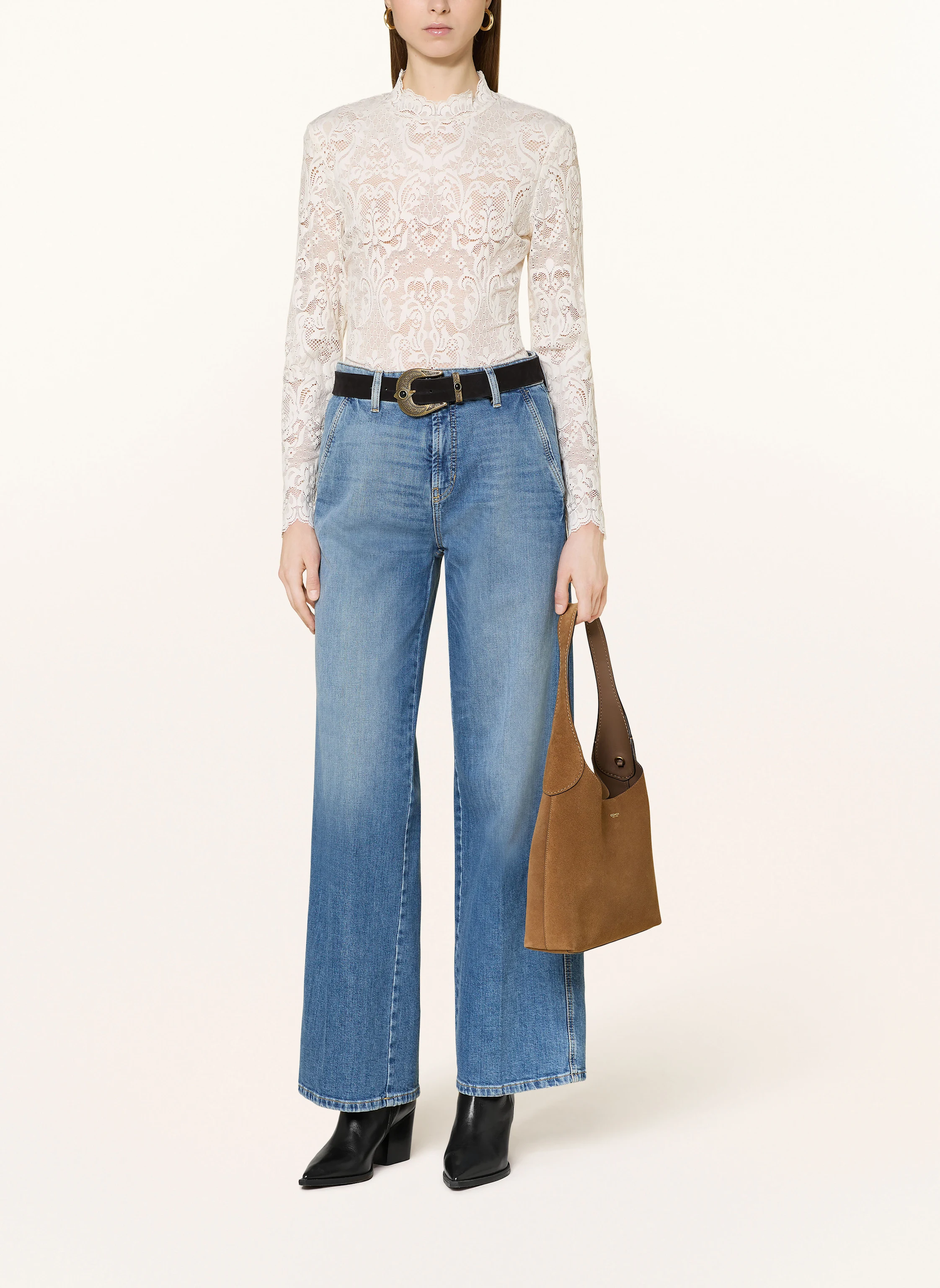 oui Blusenshirt aus Spitze
