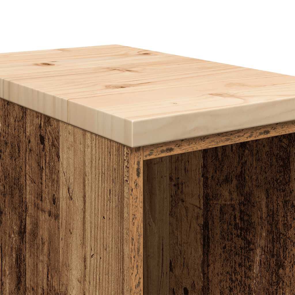 vidaXL Garagekast antiek hout 30x51x85 cm