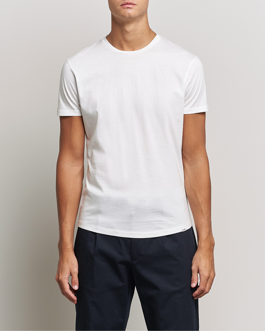 Orlebar Brown OB Crew Neck Mercerised Cotton Tee White