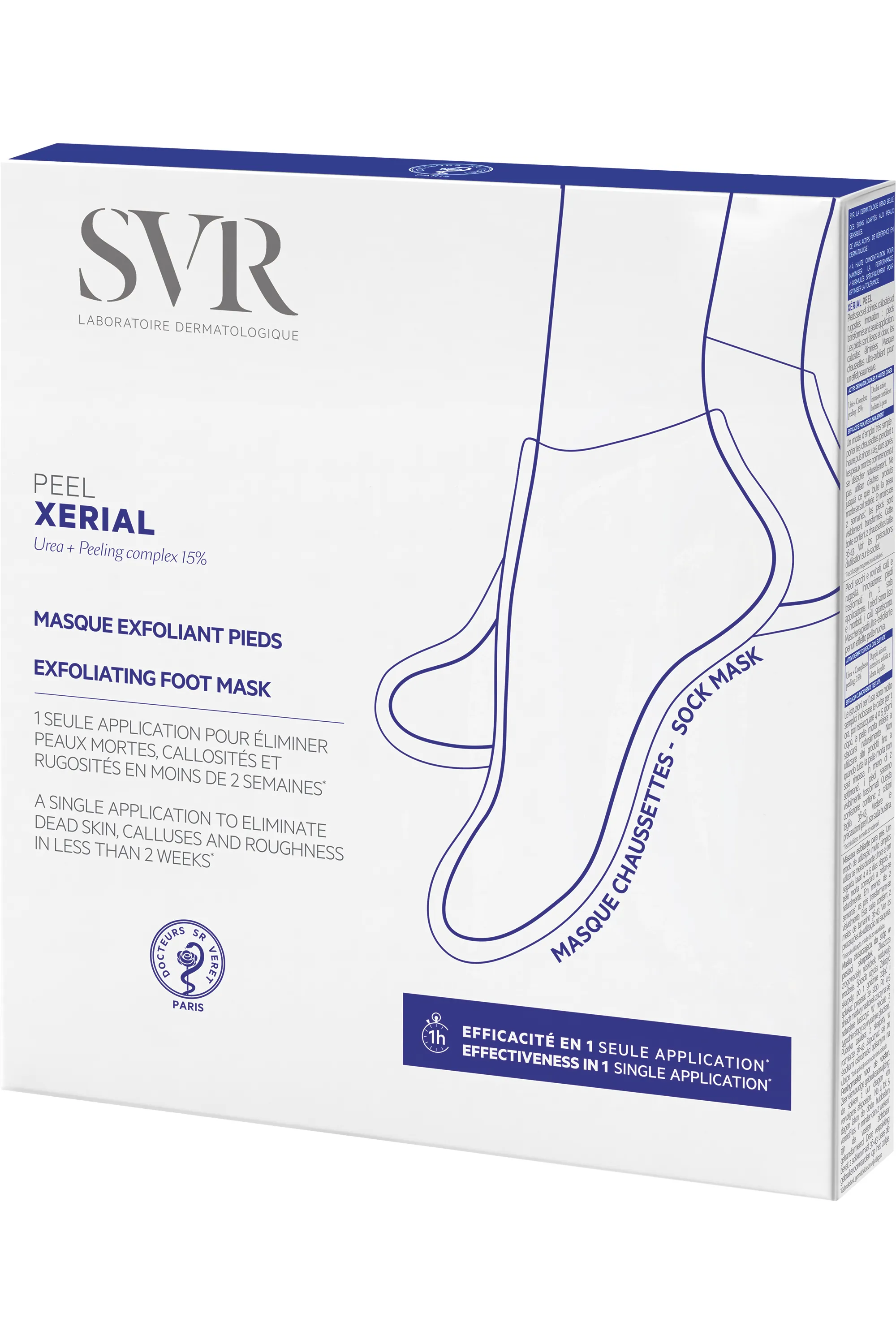 SVR Masque exfoliant pieds Xerial Peel-40 ml