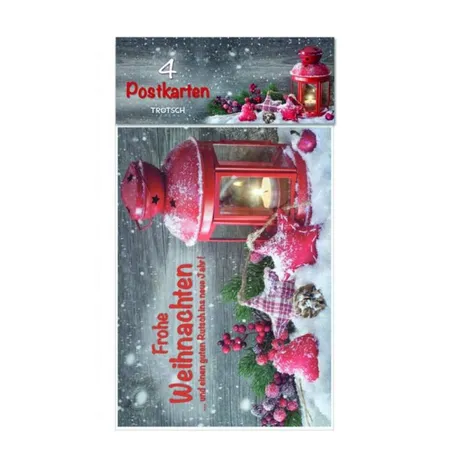 Trötsch Postkarten Frohe Weihnachten, 4er Set