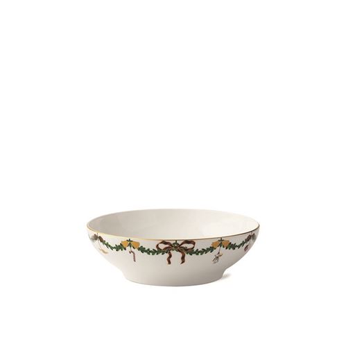 Royal Copenhagen Stjerne Riflet Jul Skål, Ø25 cm