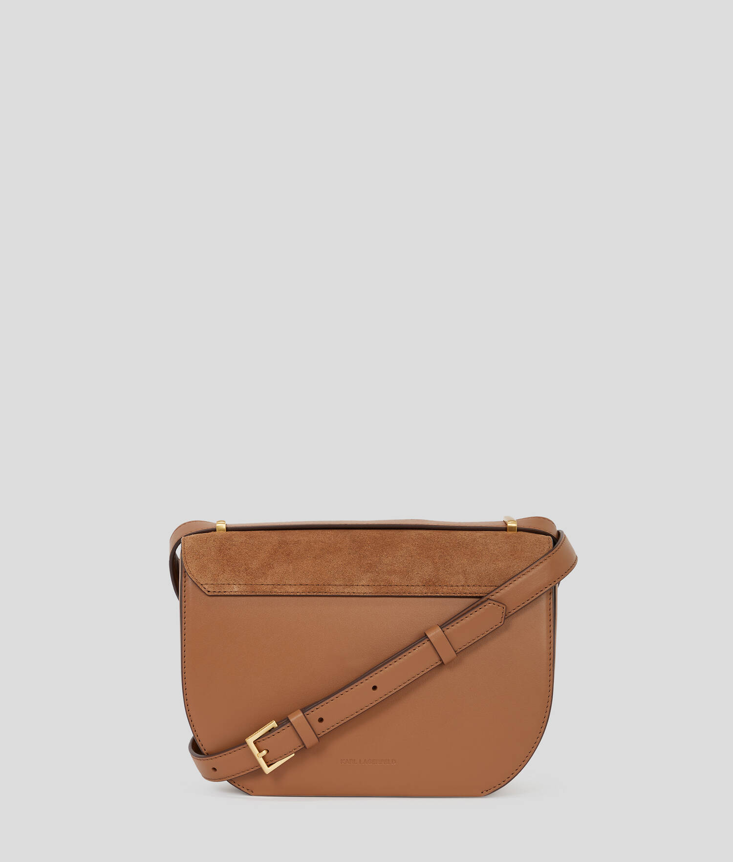 SAC BANDOULIÈRE MEDIUM EN DAIM K/FOREVER - Terra
