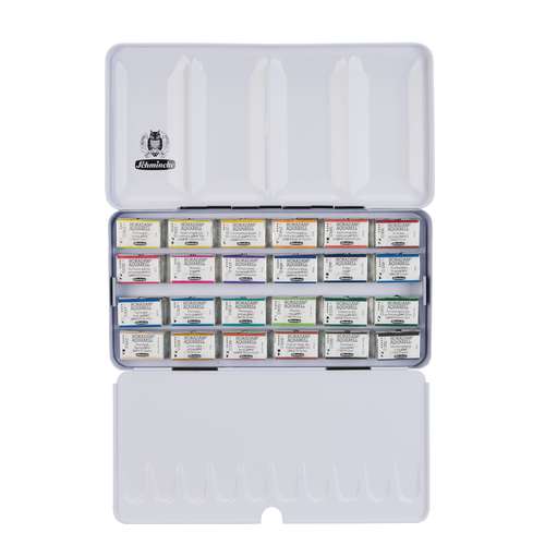 SCHMINCKE HORADAM® Feinste Künstler Aquarellfarben, Metallkästen mit ganzen Näpfchen