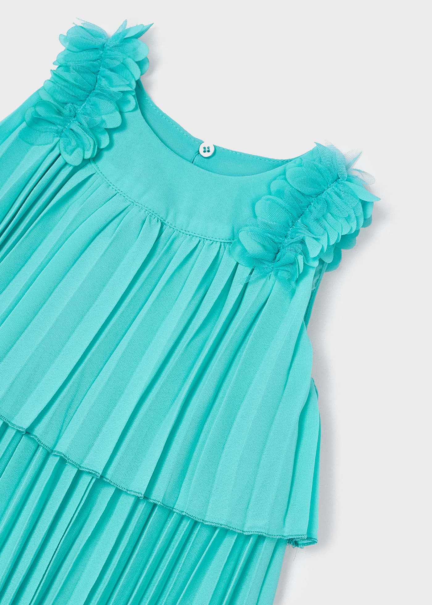 Vestido plissado fúcsia para meninas