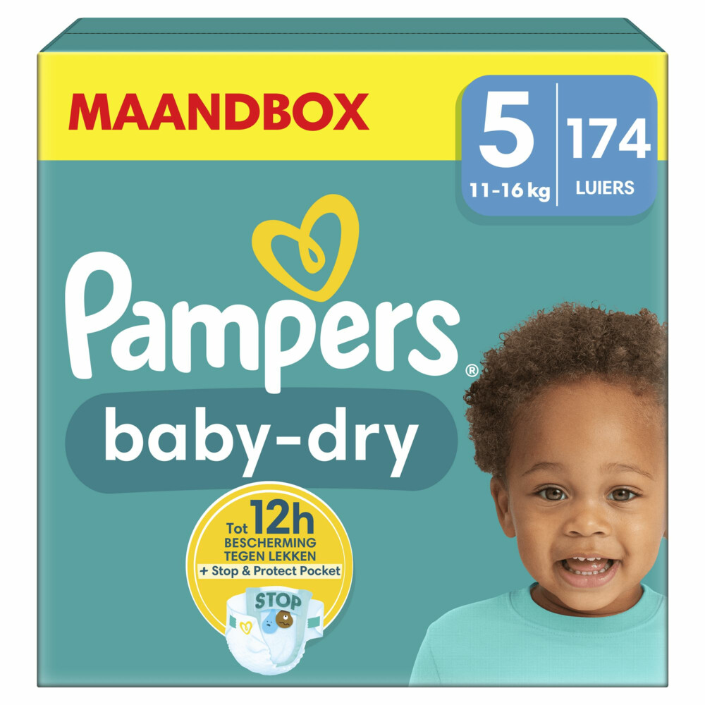 Pampers Baby Dry Luiers Maat 5 (11-16 kg)174 stuks