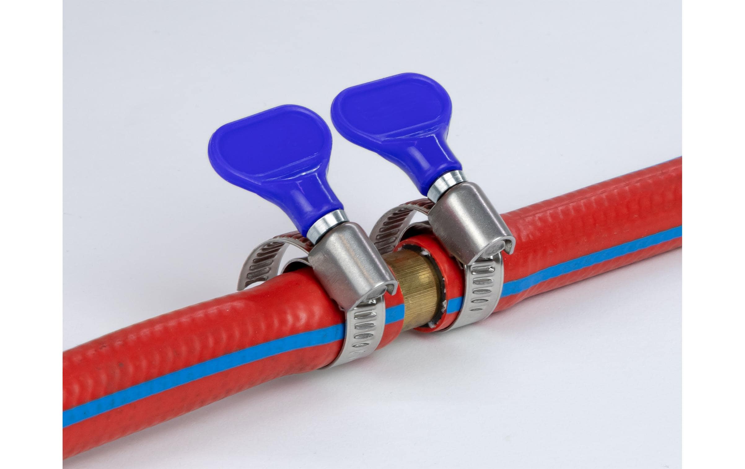 Schlauchschellen-Set Edelstahl 400 SS 10-16 mm, Blau 5 StückSchlauchschelle Edelstahl 400 SS mit Flügelmutter 10 - 16 mm 5 Stück blau