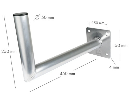 Aluminium wandbeugel 450 mm Schwaiger WAH45A001