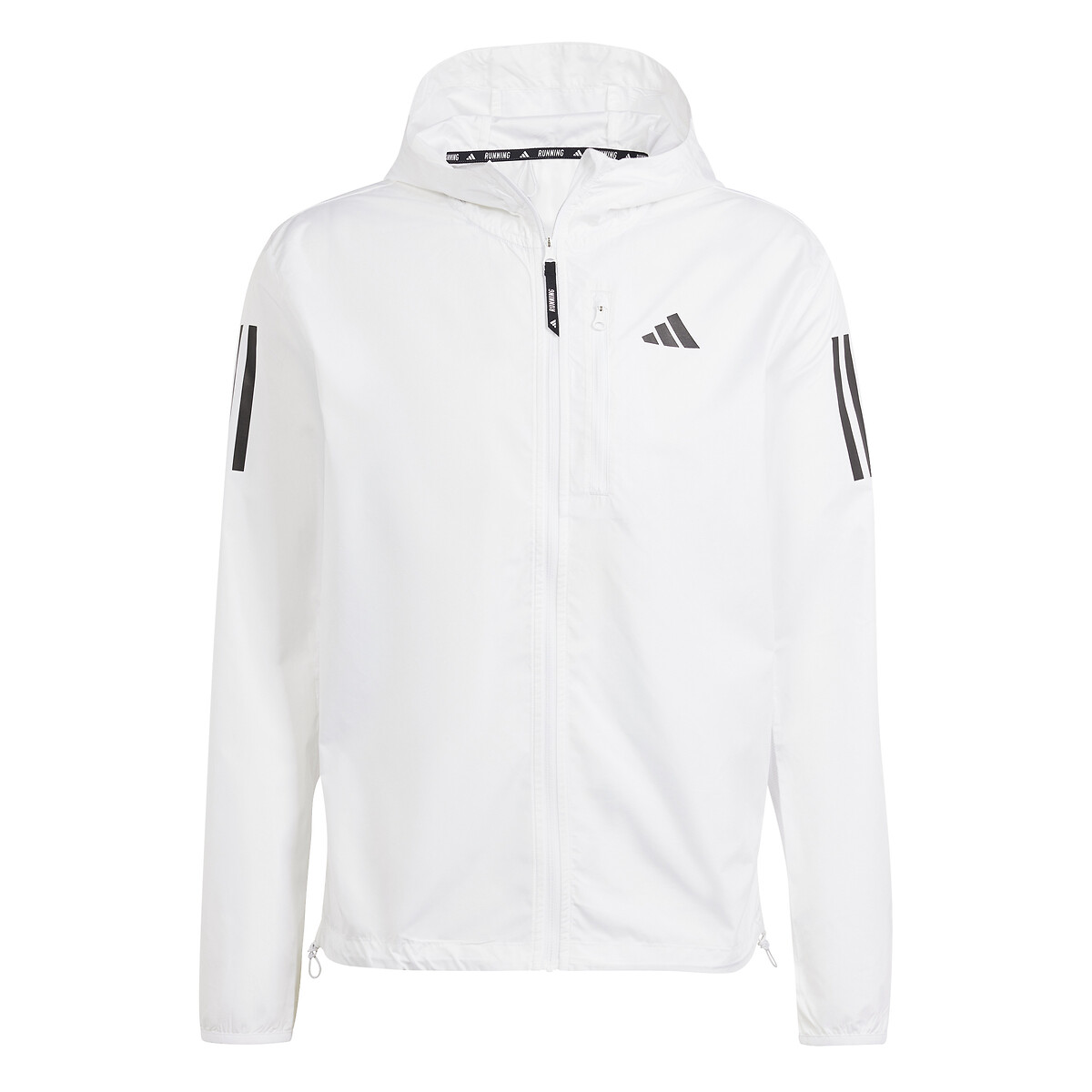 Jaqueta de corrida adidas Performance com logo pequeno e 3 listras